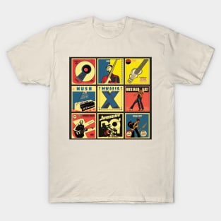 Pop Art Vinyl LP Mashup T-Shirt